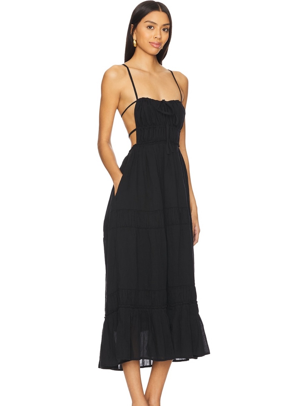 Free People Black Strappy Maxi Dress